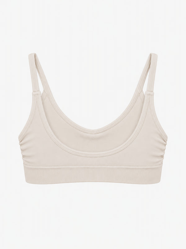 SCRUNCH SEAMLESS TOP - WHITE AURA