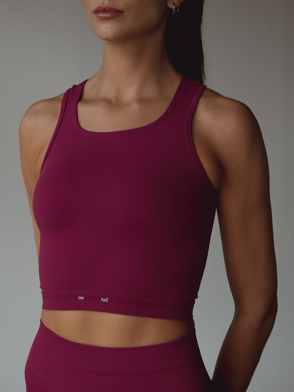 SPARK SEAMLESS TANK TOP - RASPBERRY