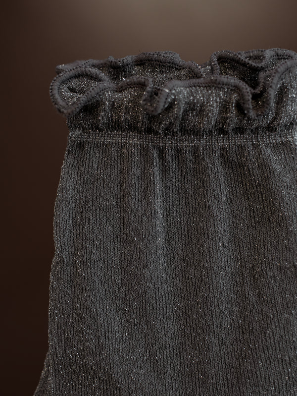 SHIMMER MESH SOCKS - SHINY GRAY