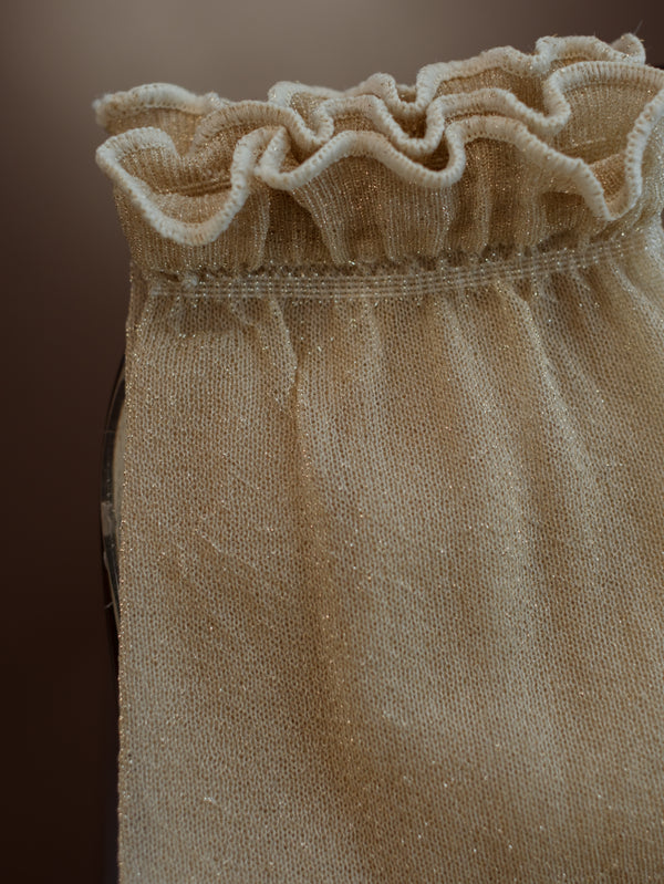 SHIMMER MESH SOCKS - SHINY WHITE AURA