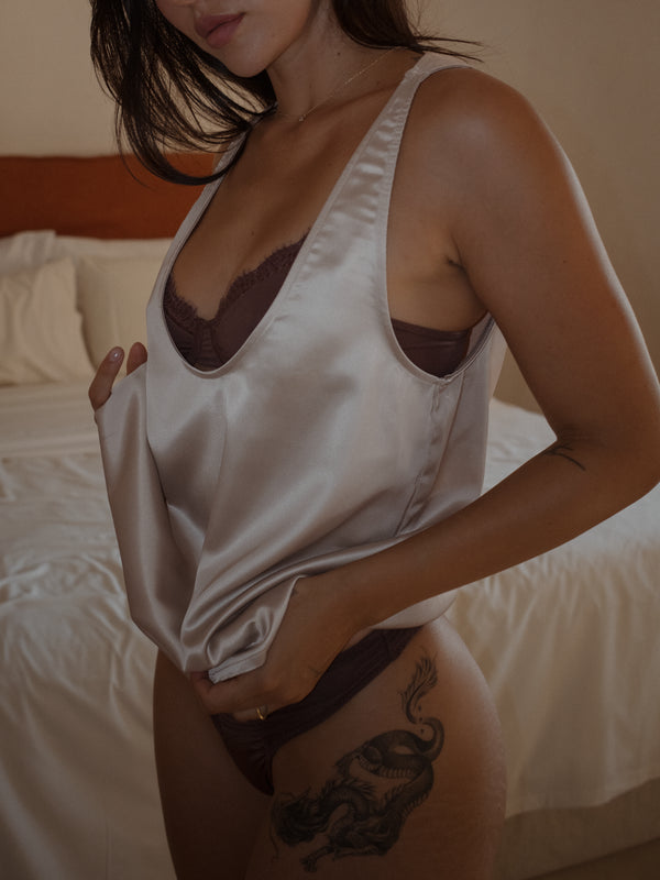 SILK BLOUSE - SAND