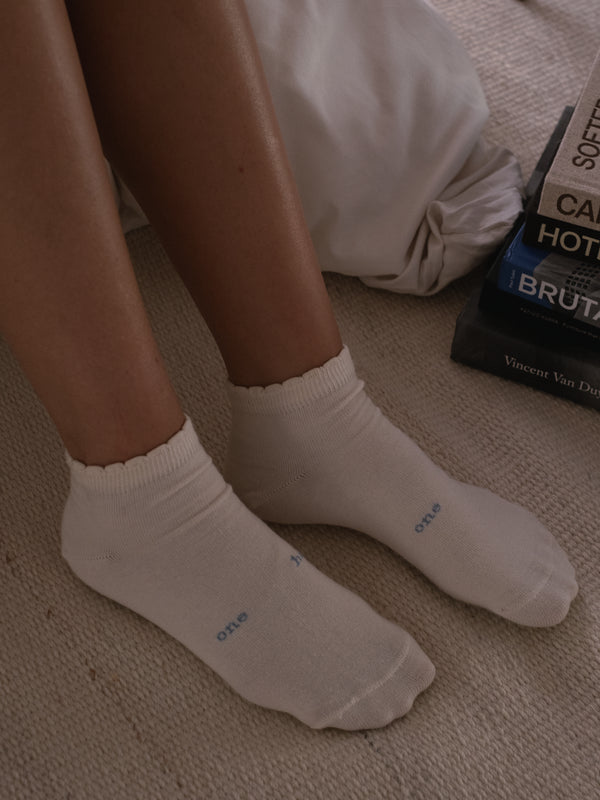 SOFT CODE ANKLE SOCKS  - SOFT WHITE