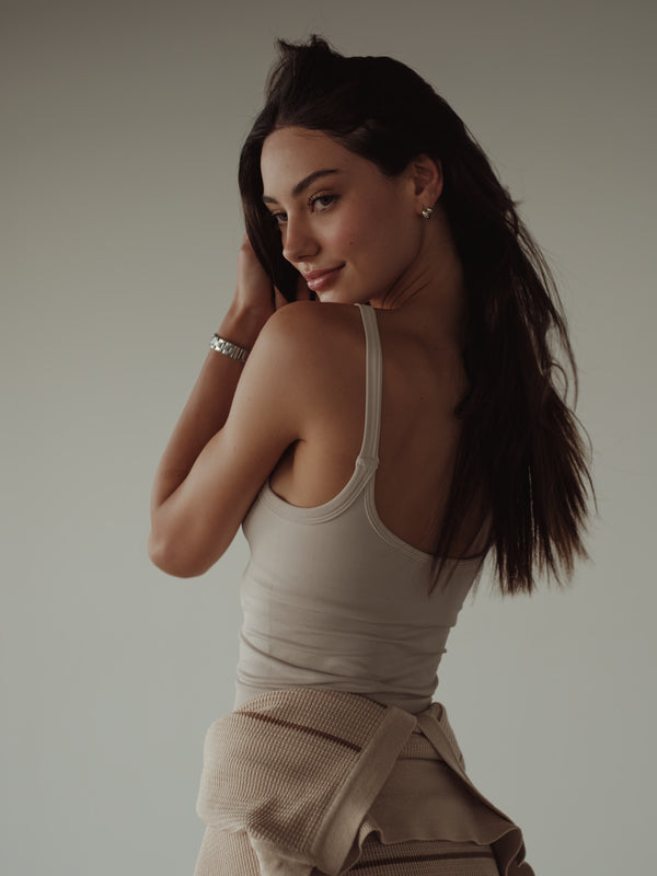 SOFT SEAMLESS TANK TOP  - NATURAL