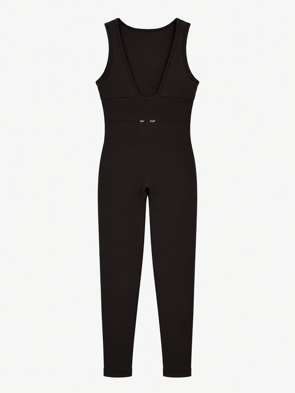 SUITED LONG SEAMLESS UNITARD - BROWN