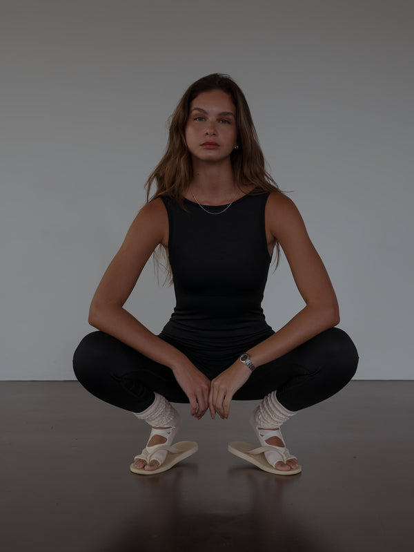 SUITED LONG SEAMLESS UNITARD - SHADOW