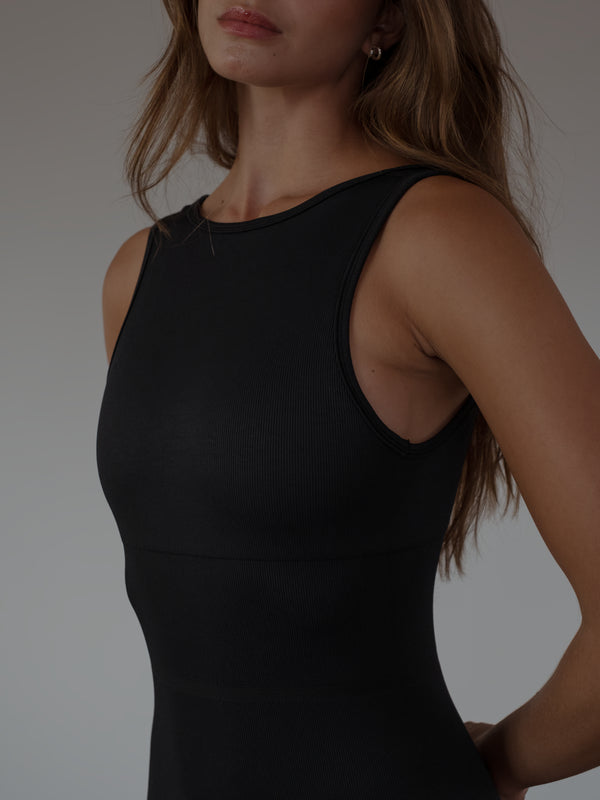 SUITED LONG SEAMLESS UNITARD - SHADOW