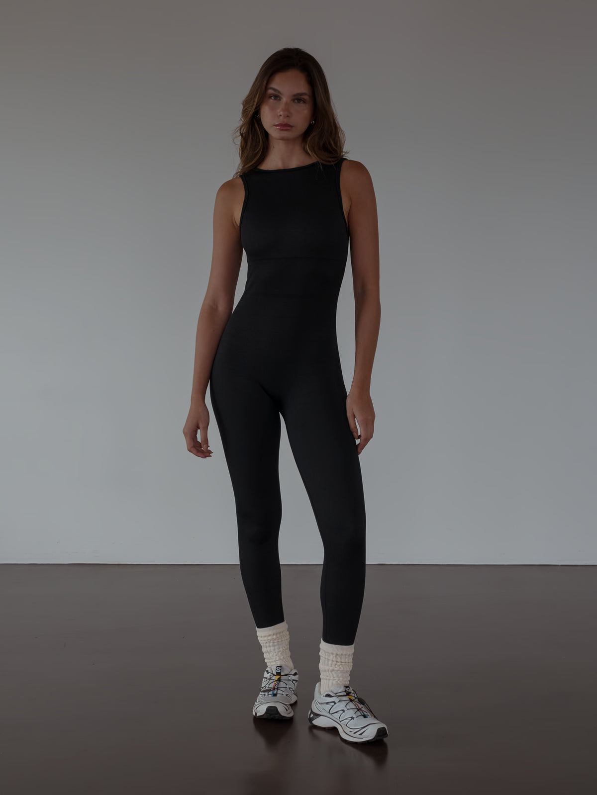SUITED LONG SEAMLESS UNITARD - SHADOW