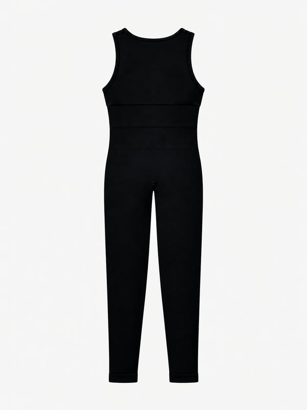 SUITED LONG SEAMLESS UNITARD - SHADOW