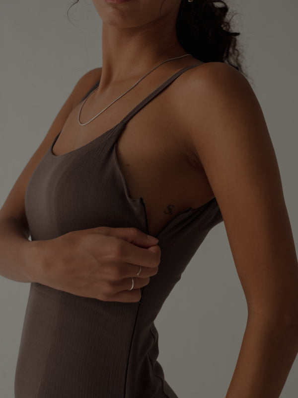 THE MINIMAL DRESS - ESPRESSO