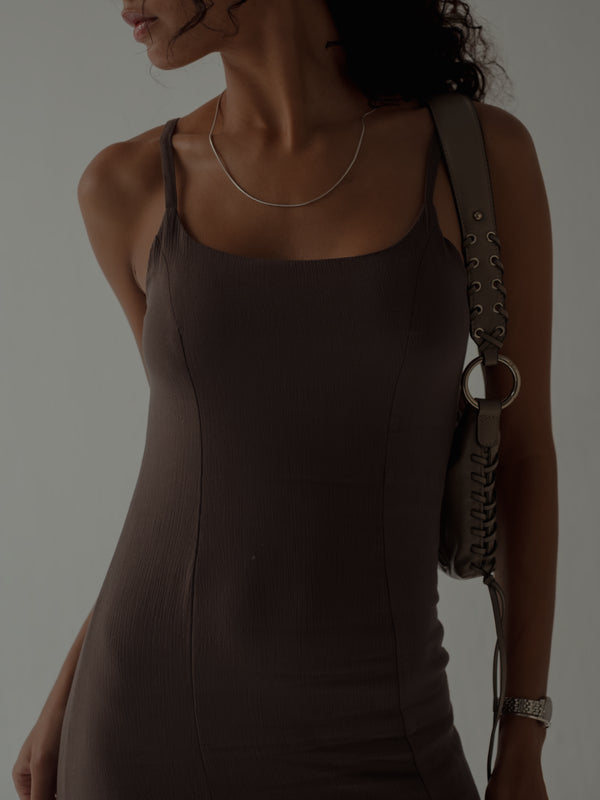 THE MINIMAL DRESS - ESPRESSO