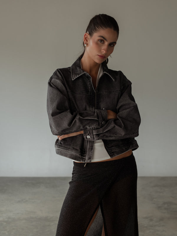 TIMELESS VELVET JACKET - BLACK