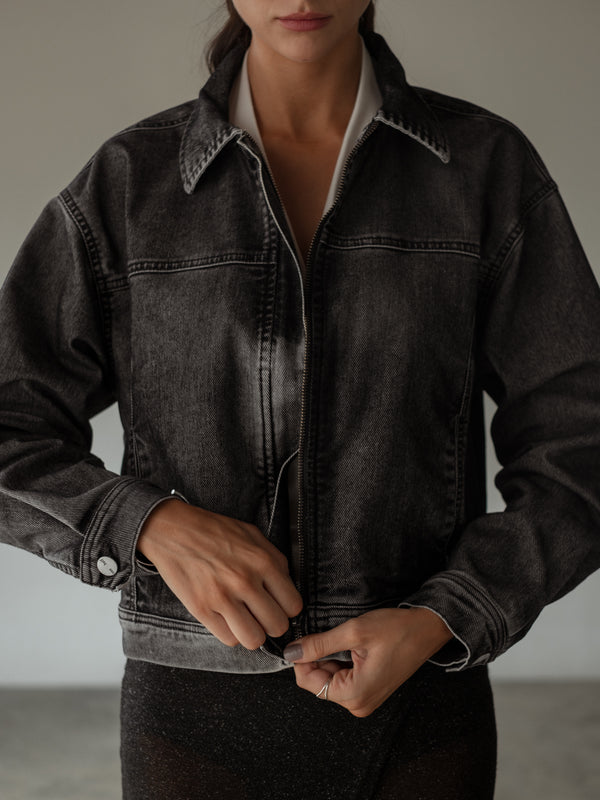 TIMELESS VELVET JACKET - BLACK