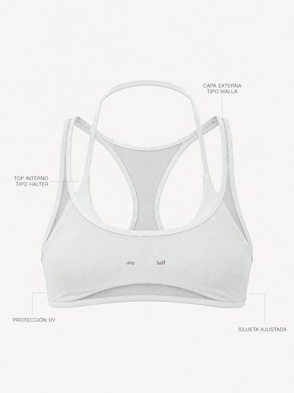 MIST LAYER TOP - WHITE AURA