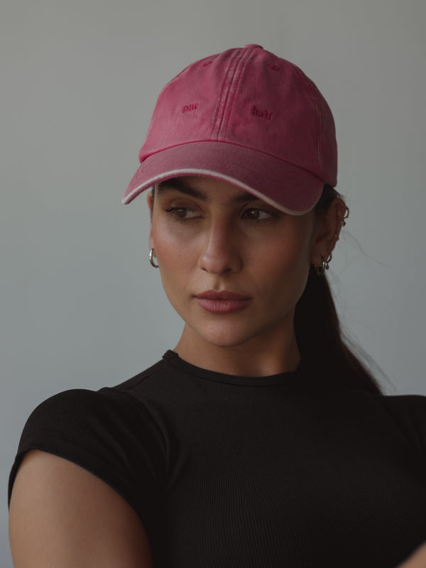 ONE HALF VINTAGE CAP - FUCSIA