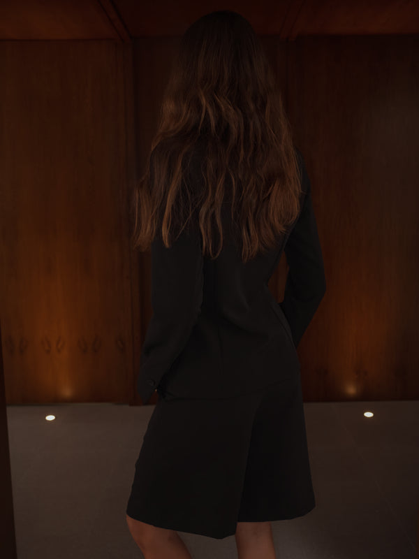 WAIST CLASSIC BLAZER - BLACK
