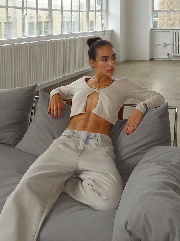 NEW WAISTLESS JEAN - DIRTY PINK