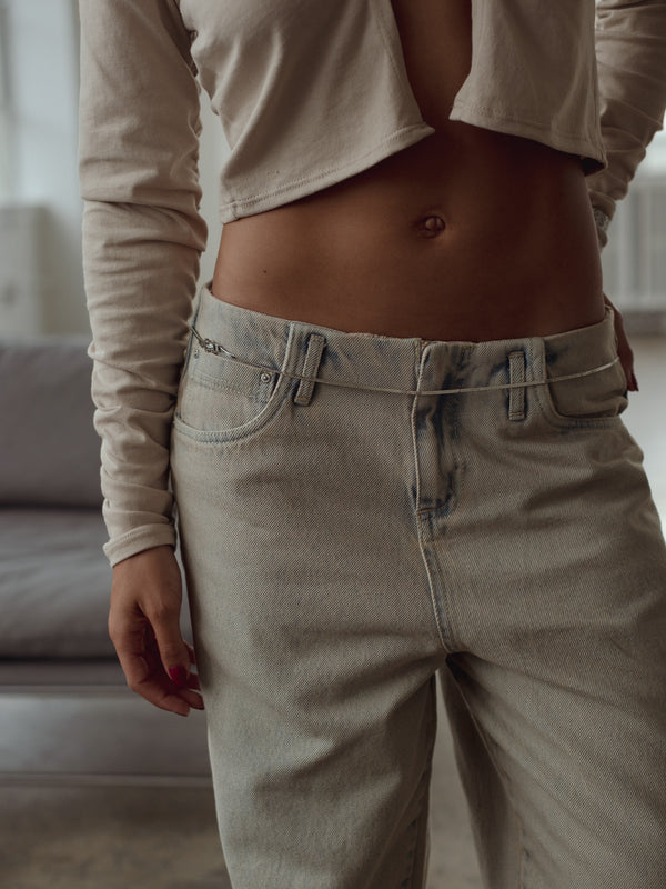 NEW WAISTLESS JEAN - DIRTY PINK
