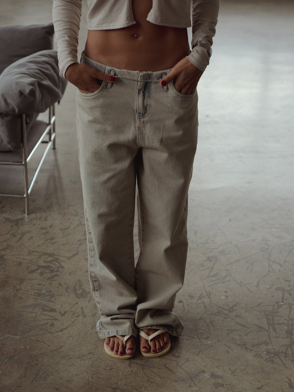 NEW WAISTLESS JEAN - DIRTY PINK