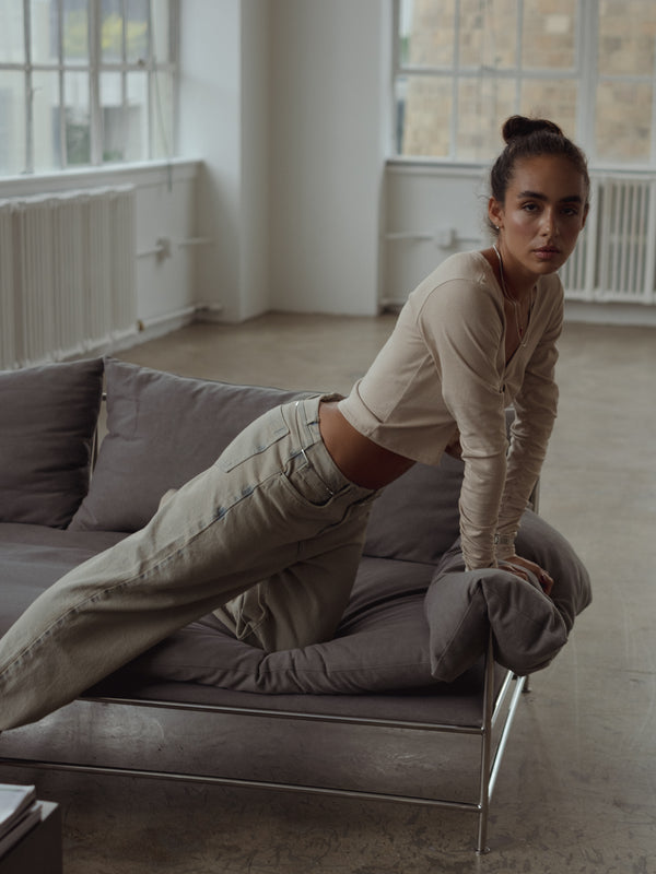 NEW WAISTLESS JEAN - DIRTY PINK