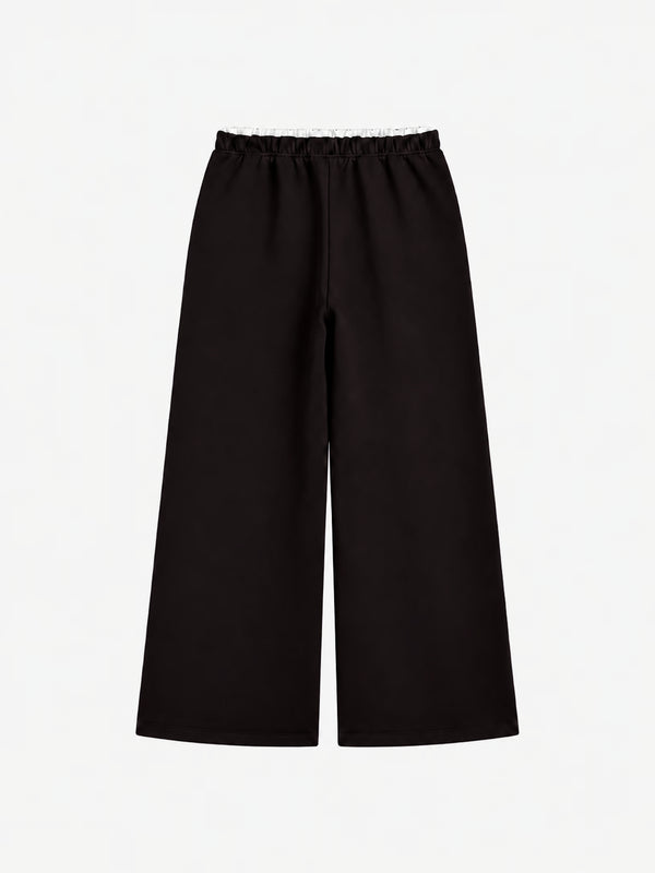 WIDE LEG SWEATPANT - BROWN
