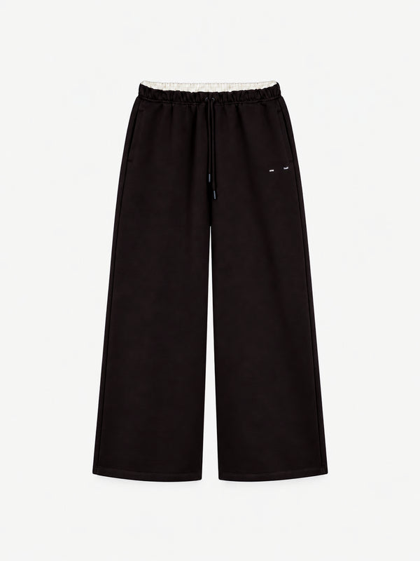 WIDE LEG SWEATPANT - BROWN